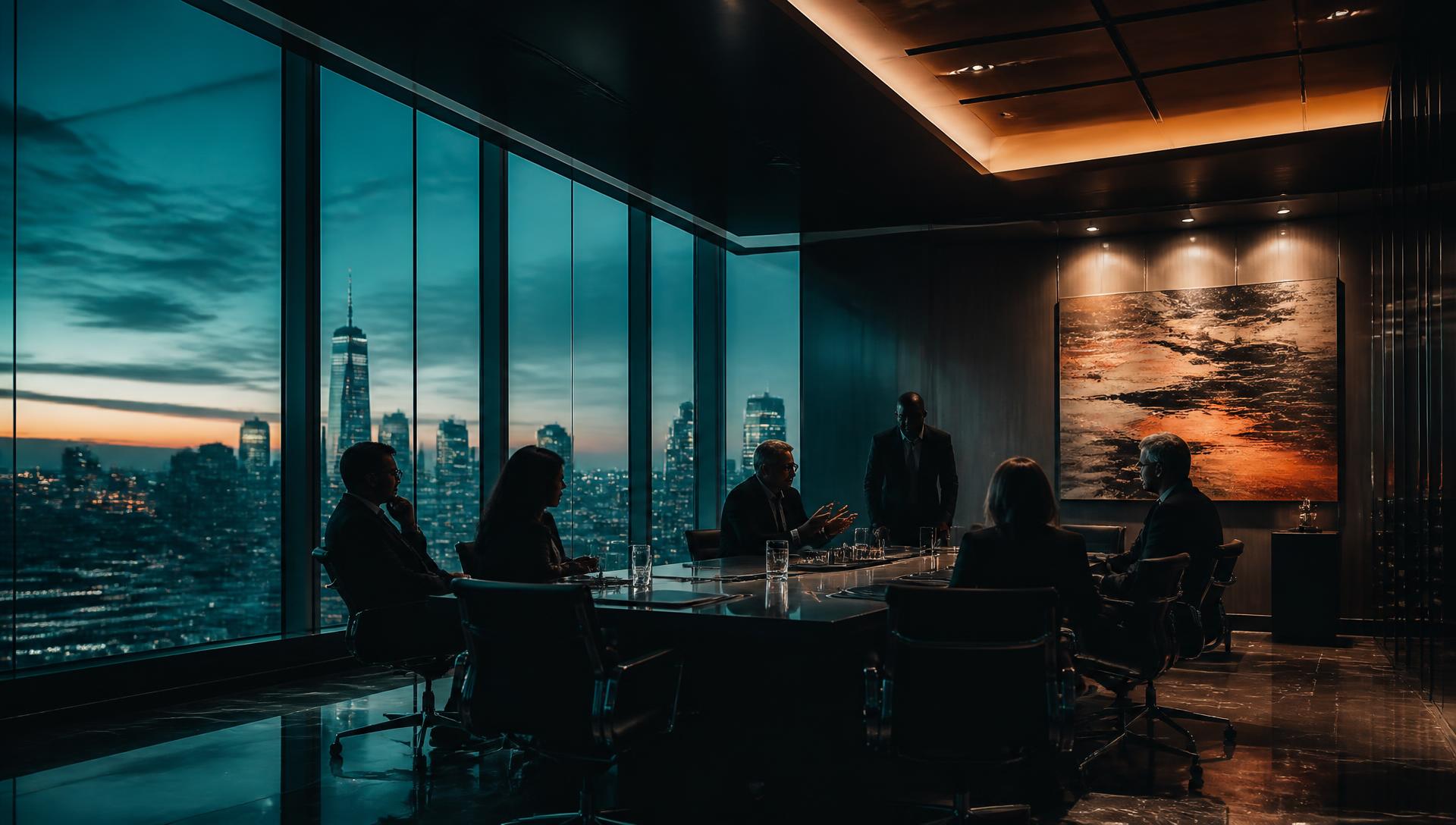 Senior executives in a boardroom setting